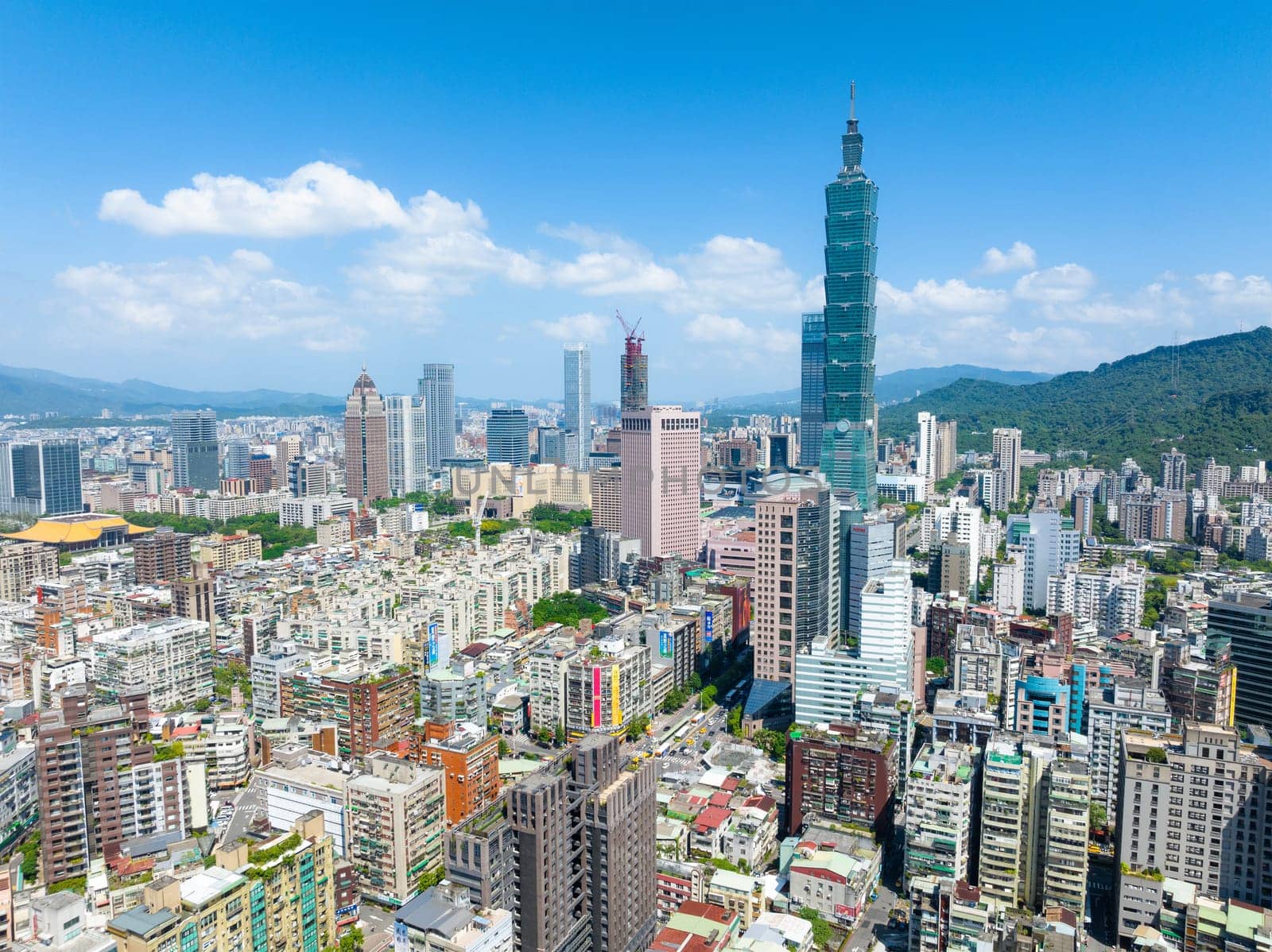 Taipei, Taiwan 28 September 2023: Taipei city landmark