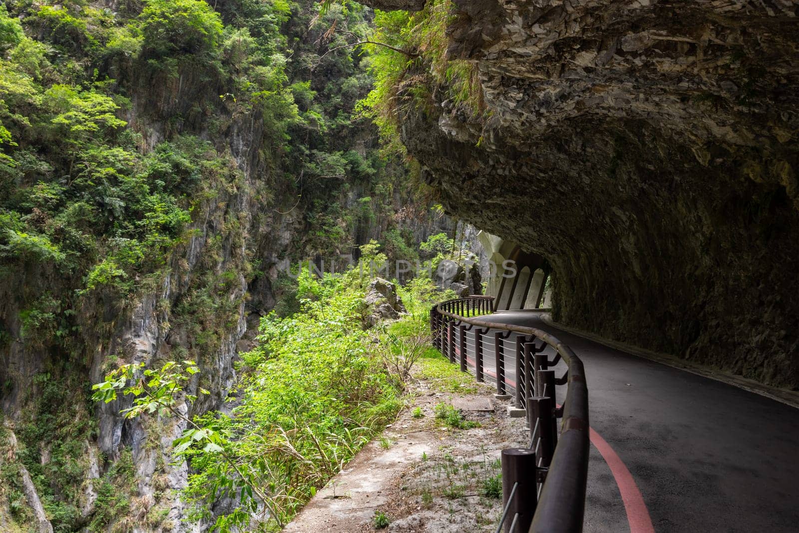 Hiking trail in Taroko Gorge of Hualien Taroko of Taiwan