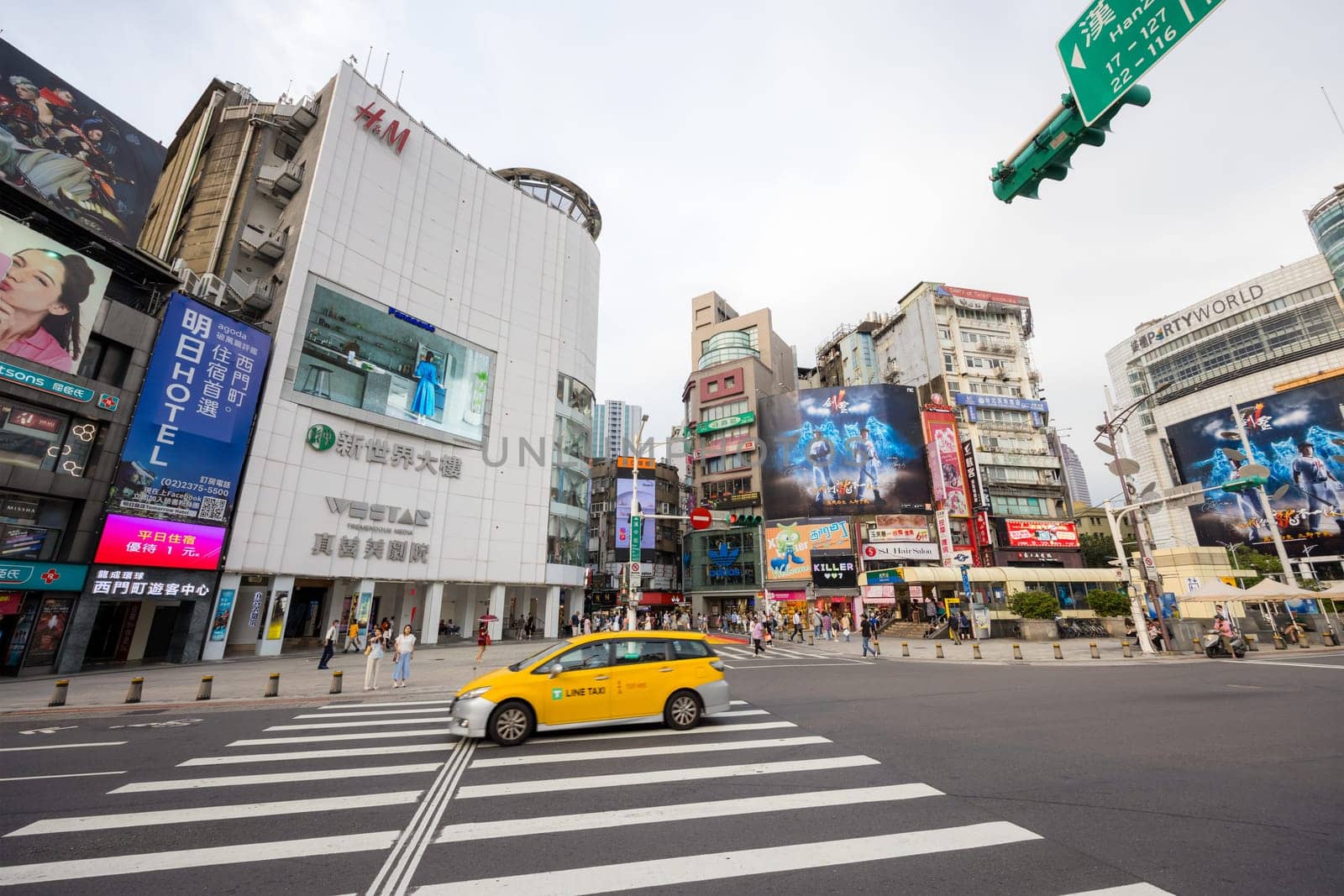 taipei, taiwan 13 september 2023: taipei city street in ximending