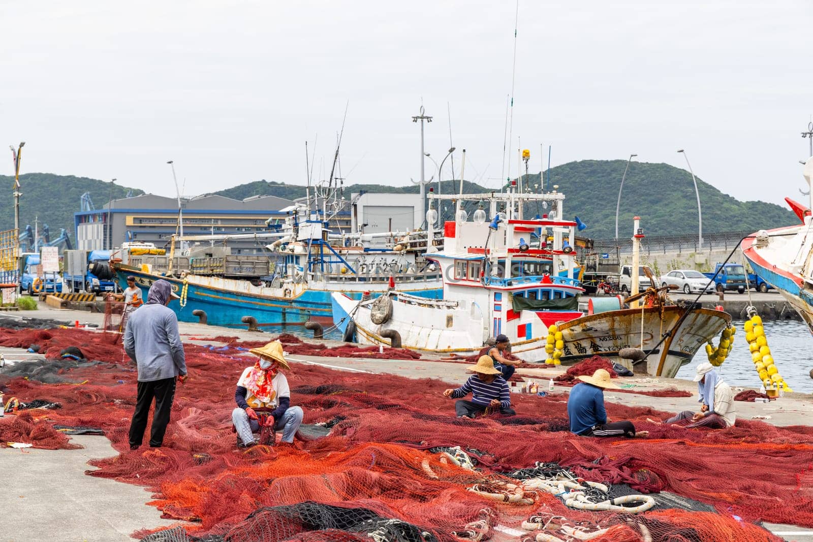Taiwan, 15 May 2023: Nanfang ao Fishing Port in Taiwan