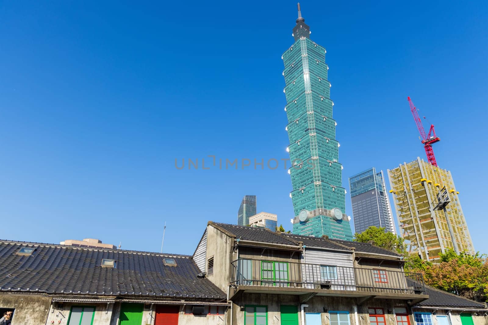 Taipei, Taiwan 18 January 2024: 44 south village in Xinyi district at Taipei city