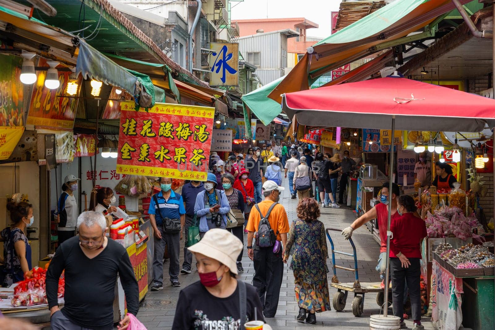 Taiwan 23 March 2023: Jinshan old street in Taiwan