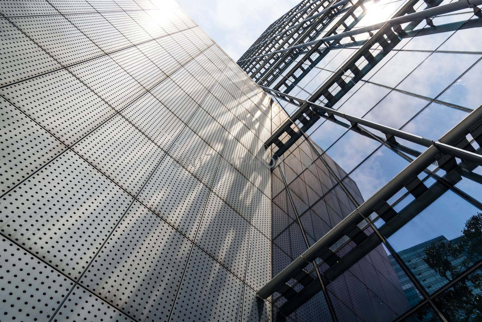 Bottom view of the office tower