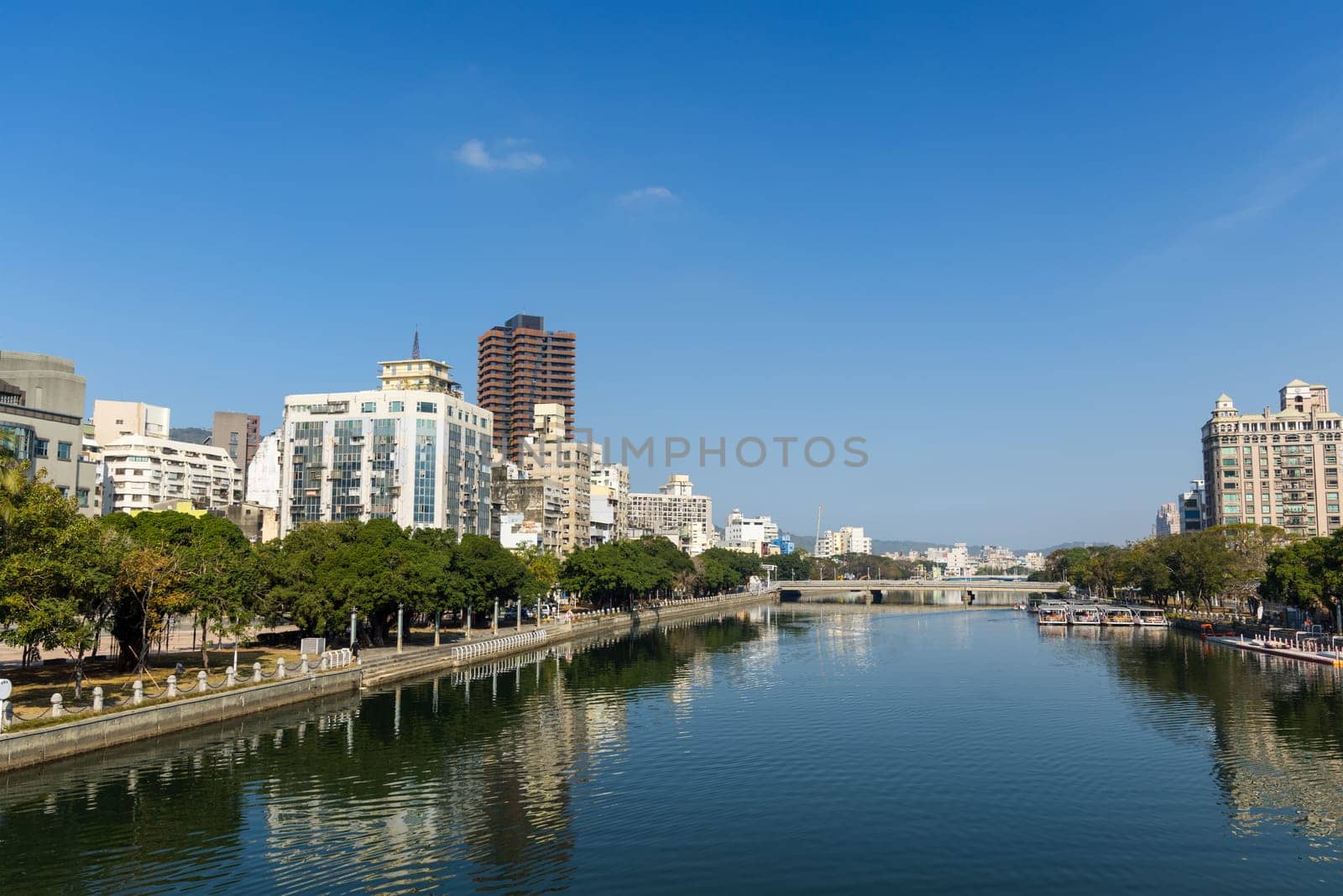 Kaohsiung, Taiwan 01 February 2024: Riverside in kaohsiung city at Taiwan