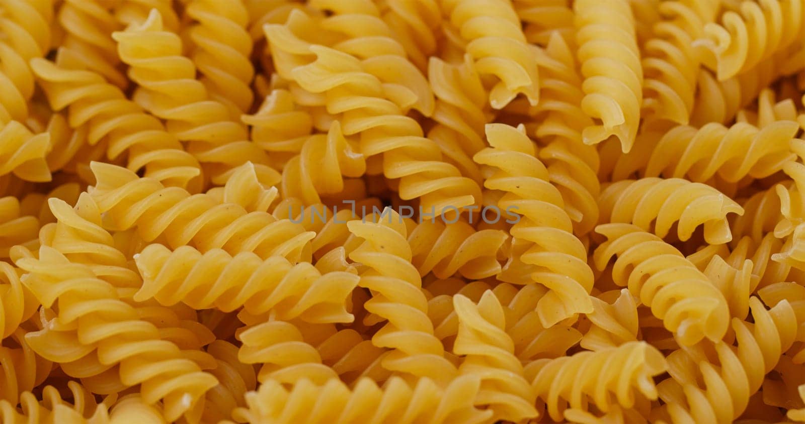 Heap of fusilli close up