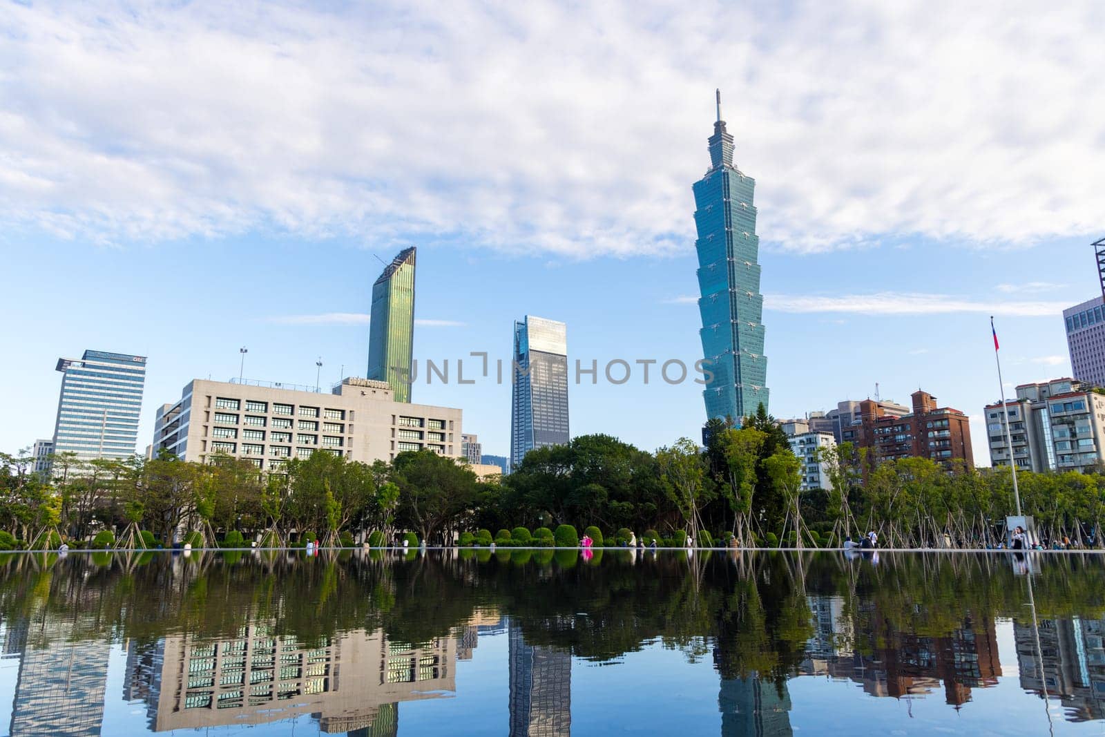 Taipei, Taiwan 18 January 2024: Taipei city landmark