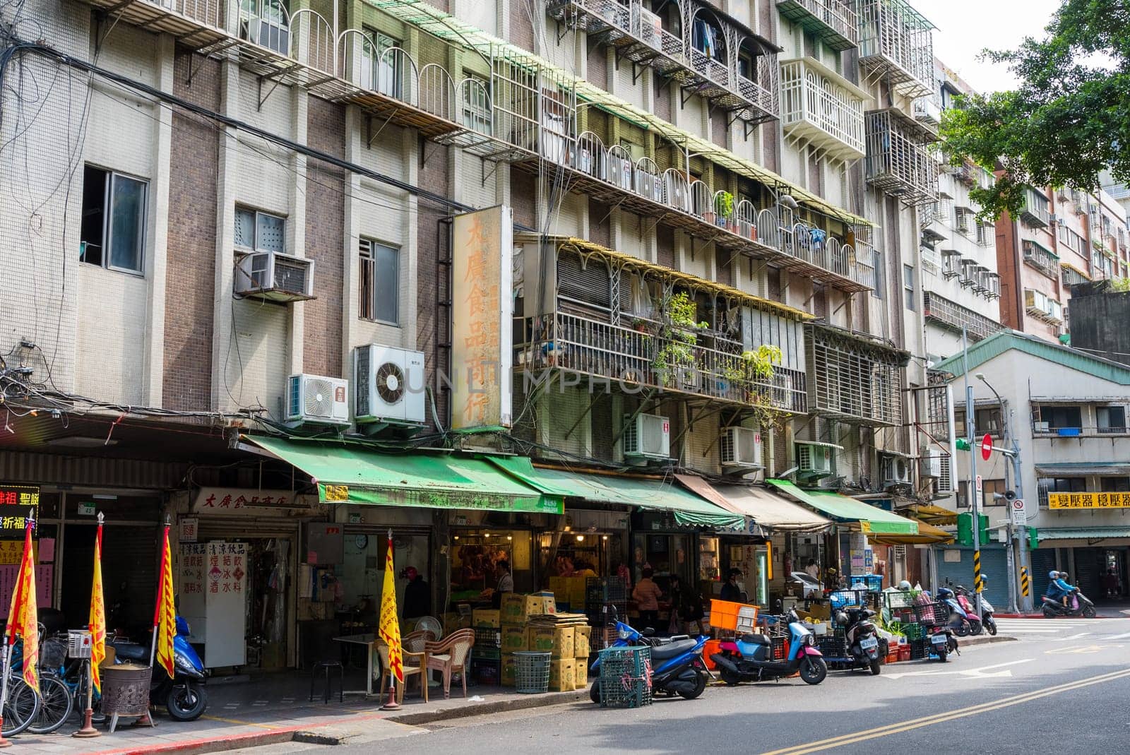 Taipei, Taiwan 23 March 2024: Taipei city street