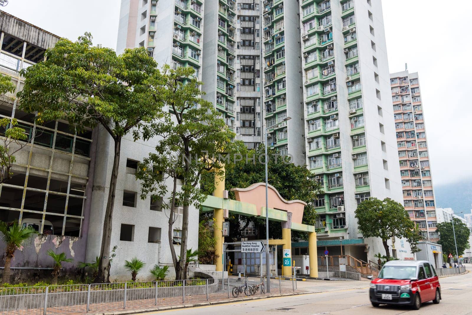 Hong Kong 31 March 2024: Hong Kong public estate in Lok fu