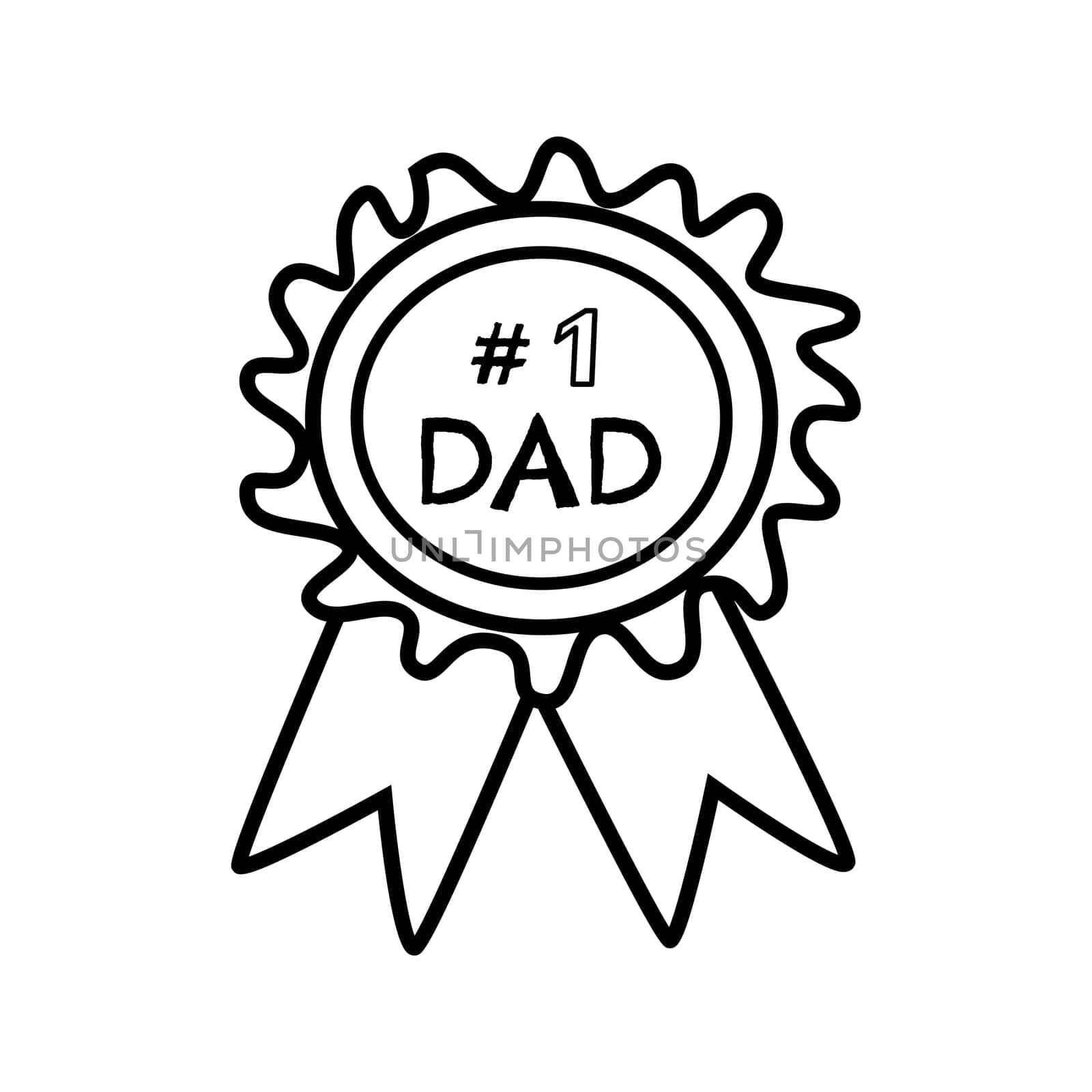 Award doodle hand drawn trophy. Winner award cup, champion medal, win certificate. Hand drawn doodle sketch success element