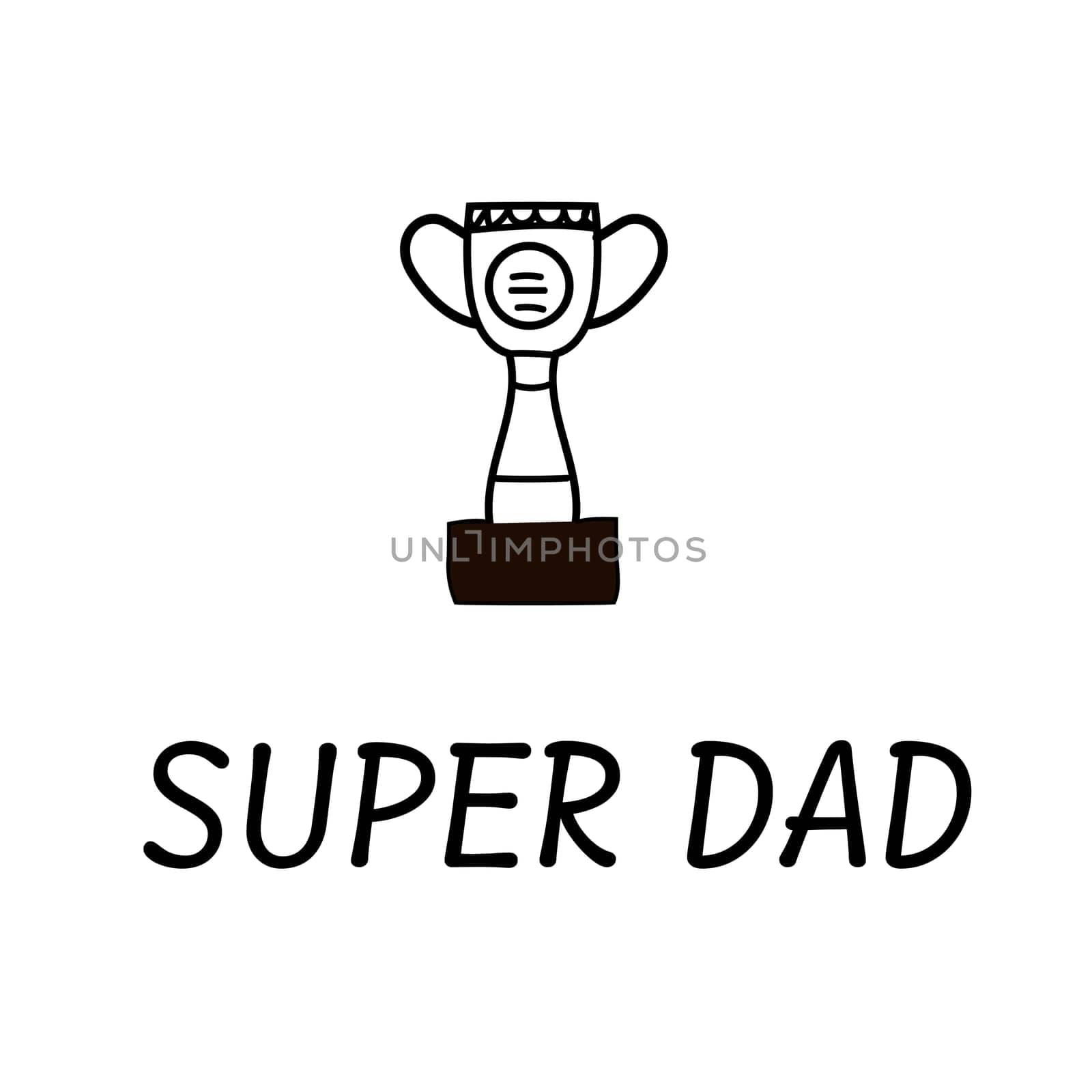 happy fathers day elements doodle design, celebration accessories message decoration party for greeting card, banner, poster