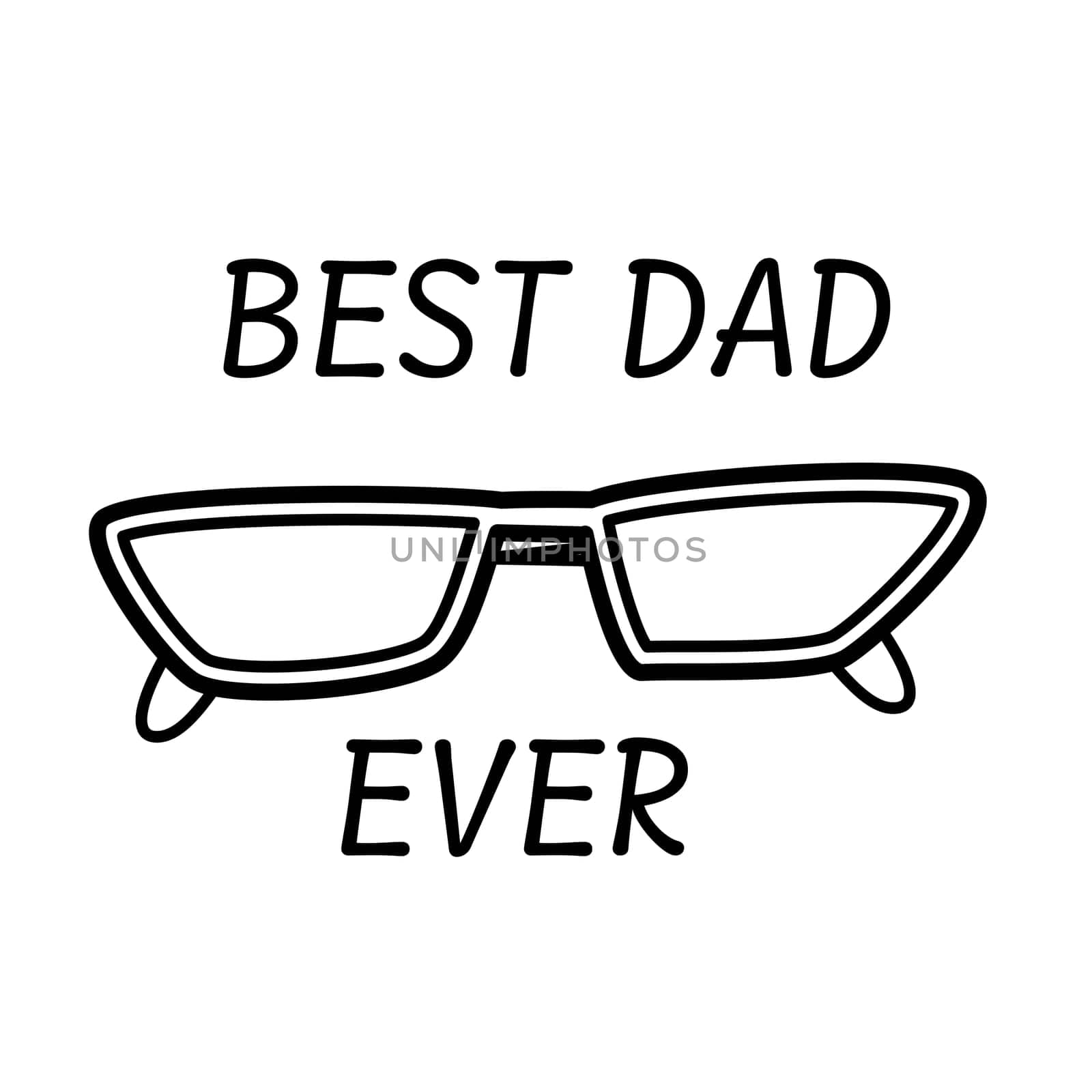 happy fathers day elements doodle design, celebration accessories message decoration party for greeting card, banner, poster
