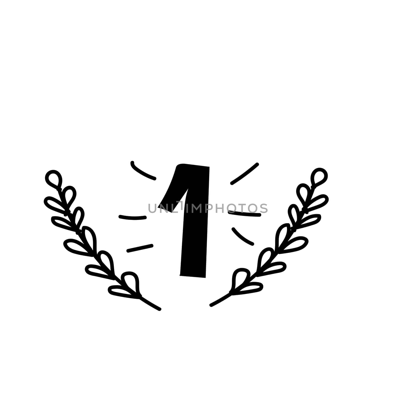 Award doodle hand drawn trophy. Winner award cup, champion medal, win certificate. Hand drawn doodle sketch success element