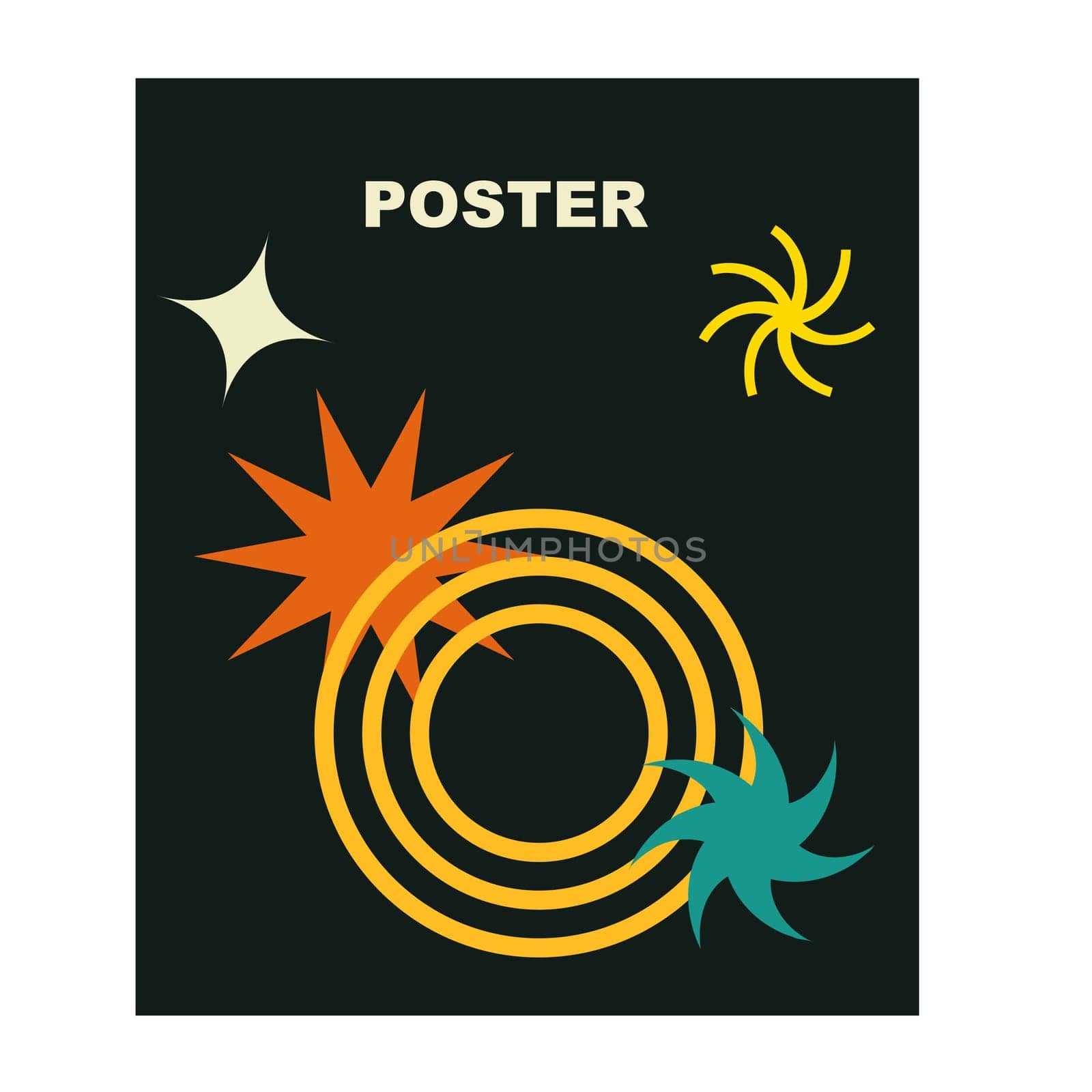 Brutalist posters set with naive playfull shapes and smile stickers. Retro abstract shapes backgrounds. Brutal contemporary figure circle oval wave patterns. Geometric posters in modern brutalist style.