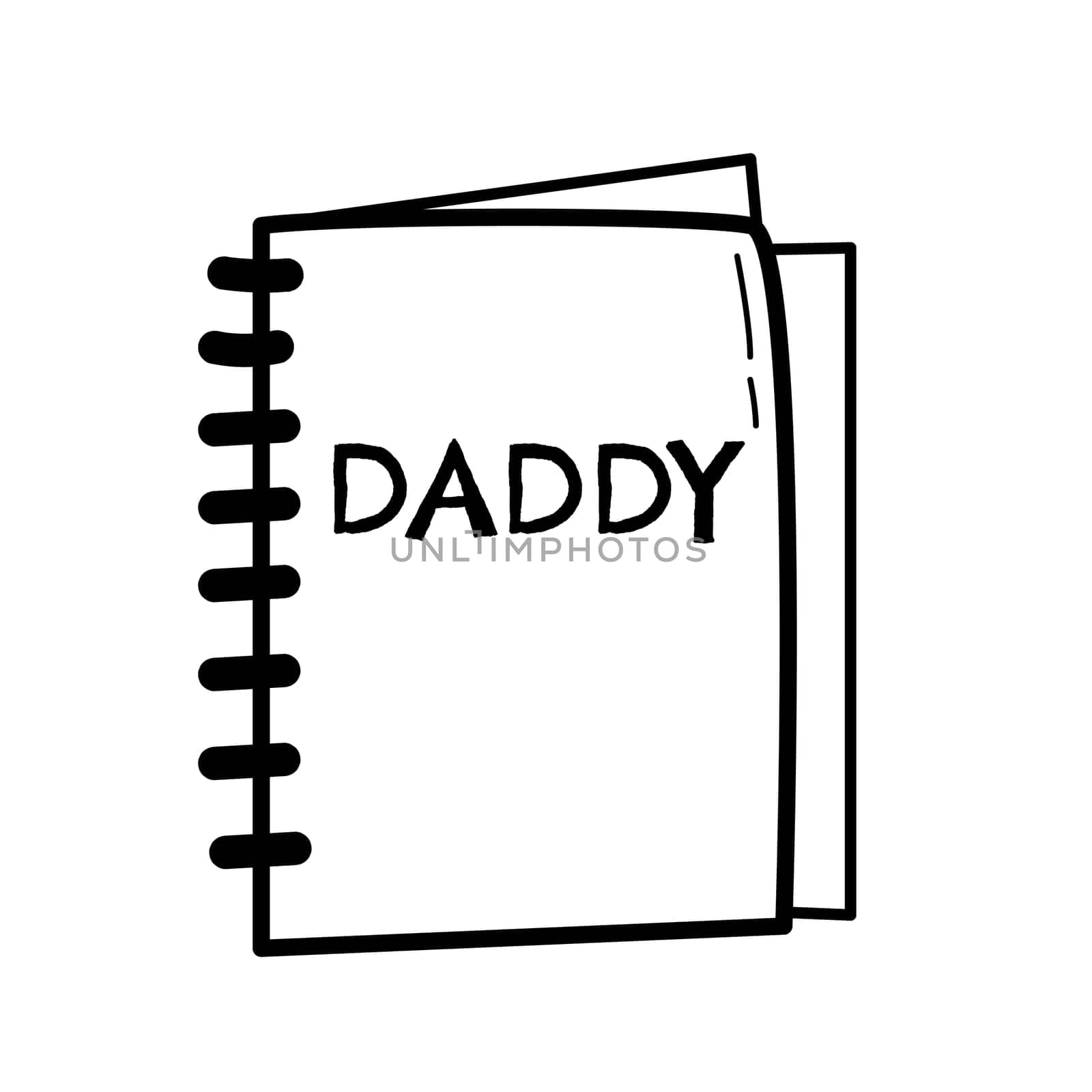 happy fathers day elements doodle design, celebration accessories message decoration party for greeting card, banner, poster