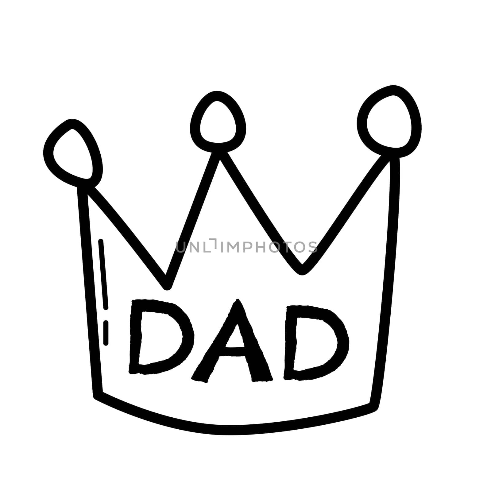 happy fathers day elements doodle design, celebration accessories message decoration party for greeting card, banner, poster