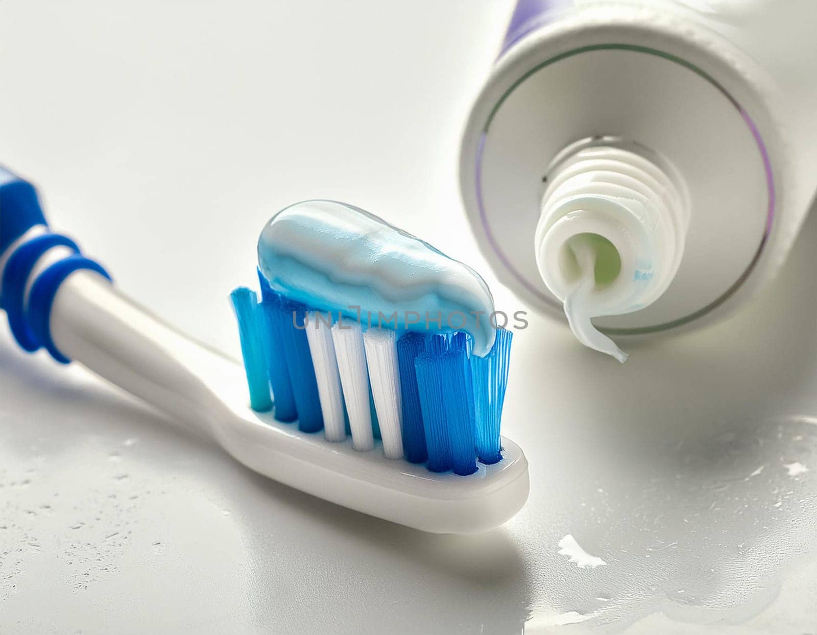 Use a toothbrush to clean partial dentures from replacement teeth.
