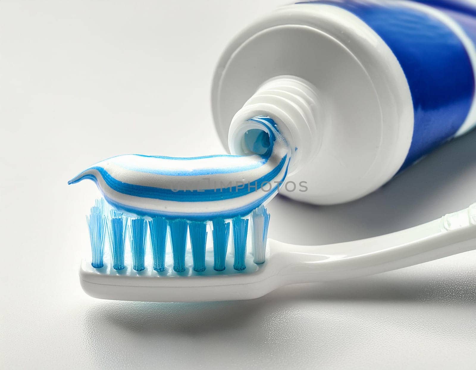 Use a toothbrush to clean partial dentures from replacement teeth.