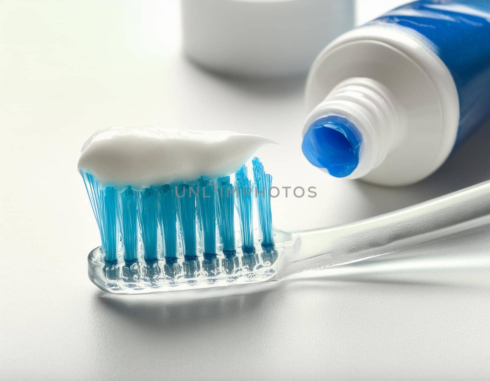 Use a toothbrush to clean partial dentures from replacement teeth.