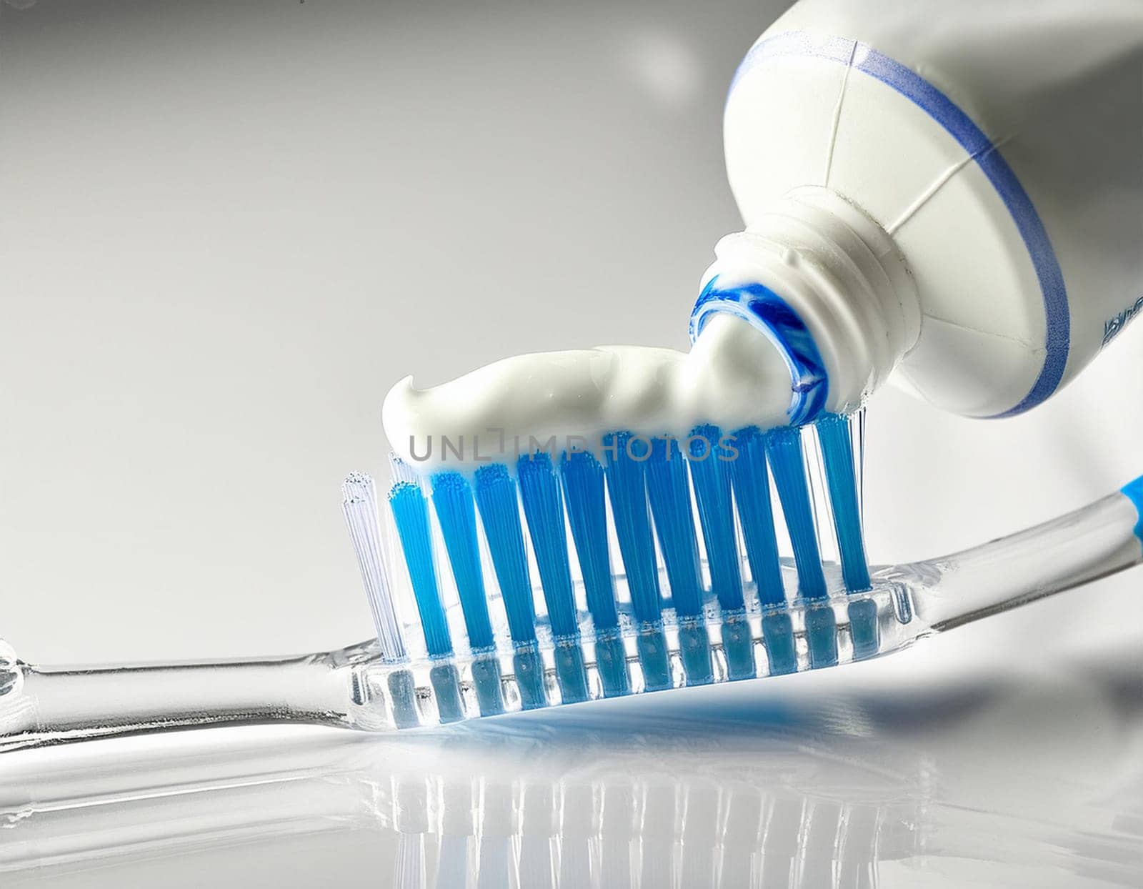 Use a toothbrush to clean partial dentures from replacement teeth.