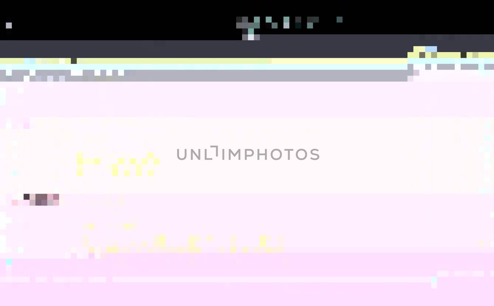 Trendy line art pattern with glitch on dark background. Modern style vector. Abstract blue geometric element