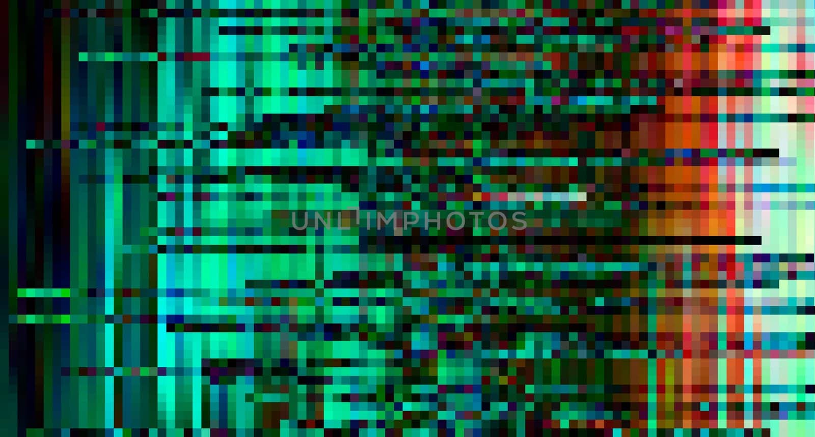 Trendy line art pattern with glitch on dark background. Modern style vector. Abstract blue geometric element