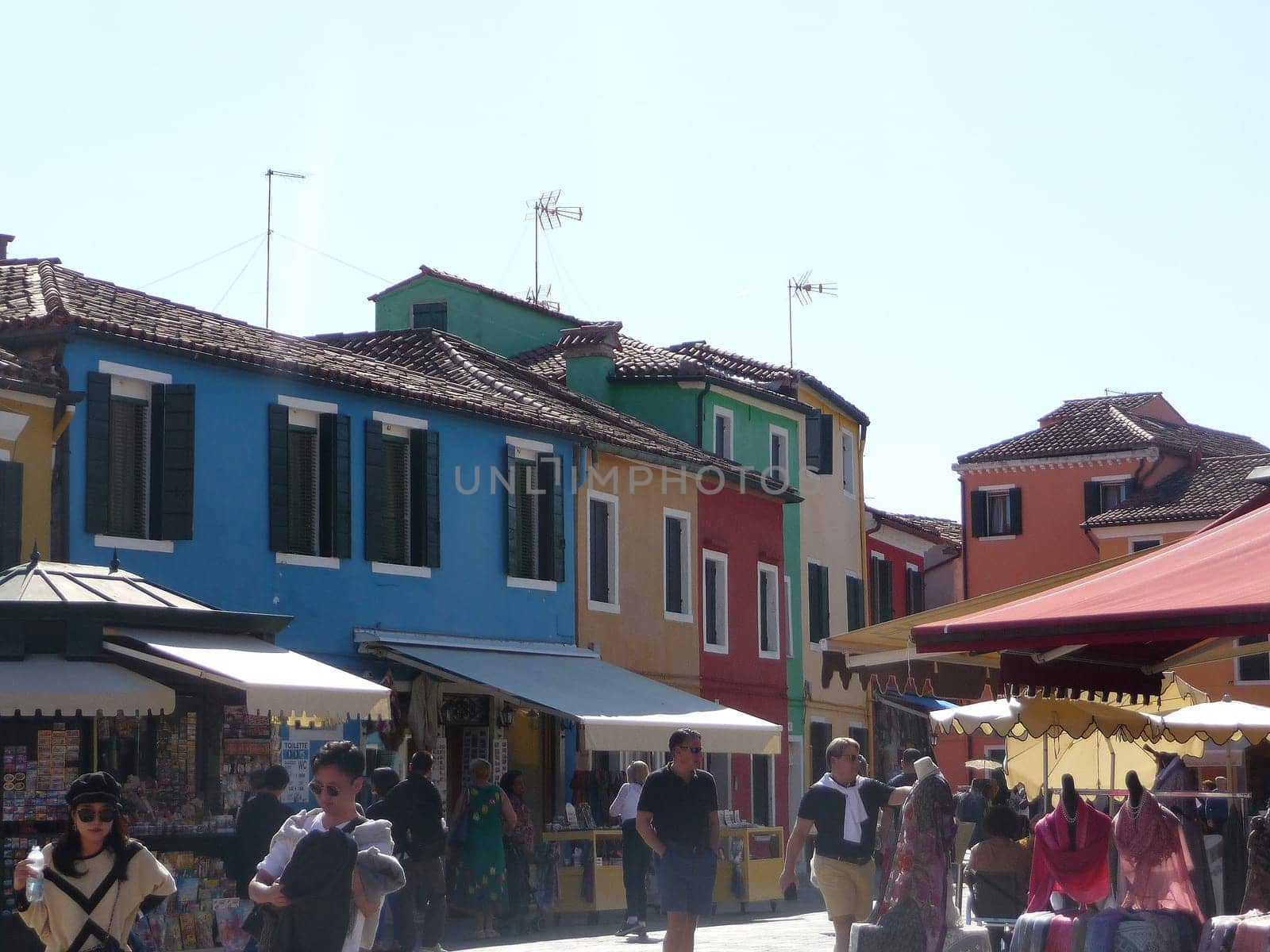 Burano, Italy October 11, 2019: Burano is an island in the Venetian Lagoon, northern Italy, near Torcello at the northern end of the lagoon