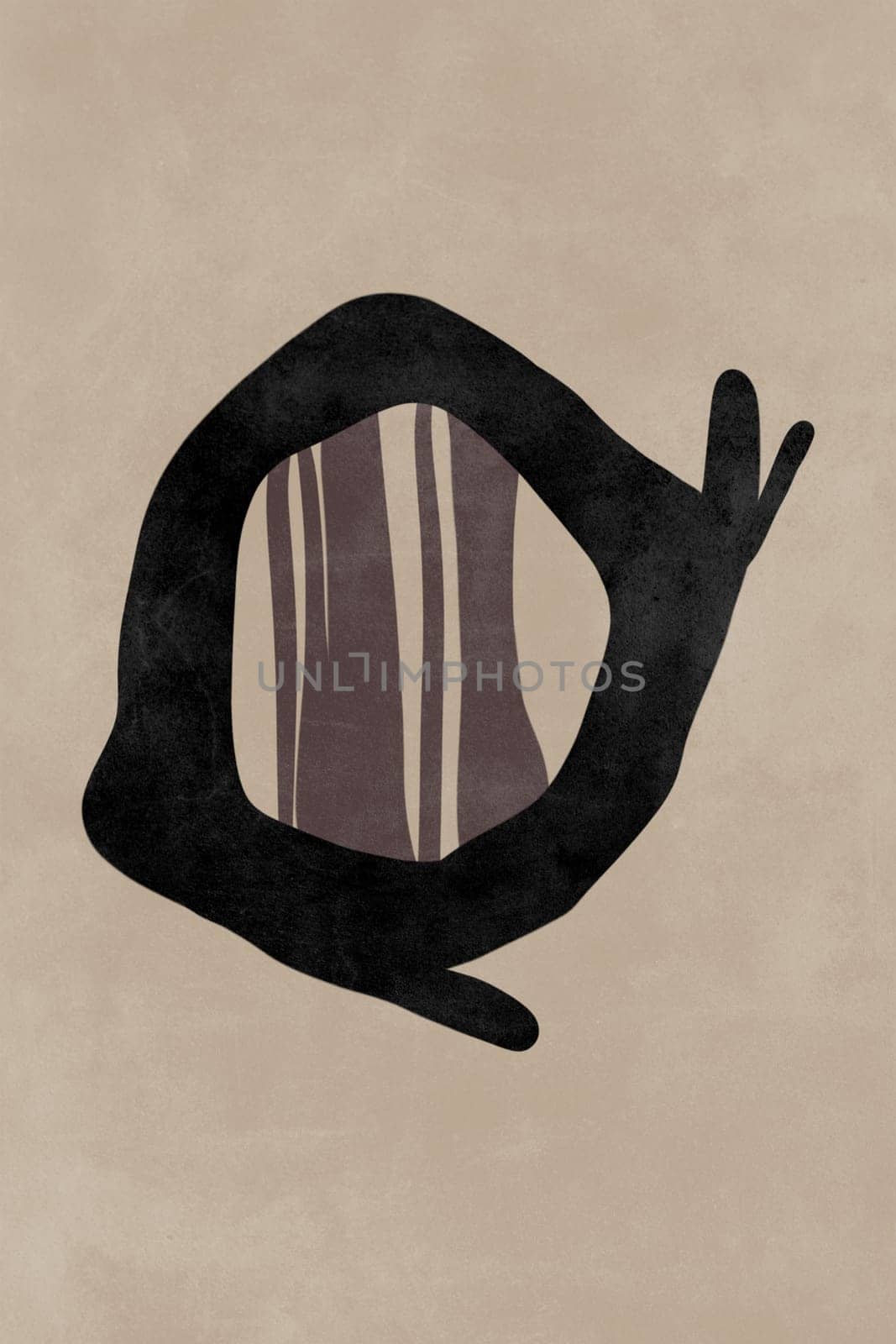 Printable wall art poster print. Hand drawn minimalism design for scandinavian interior.