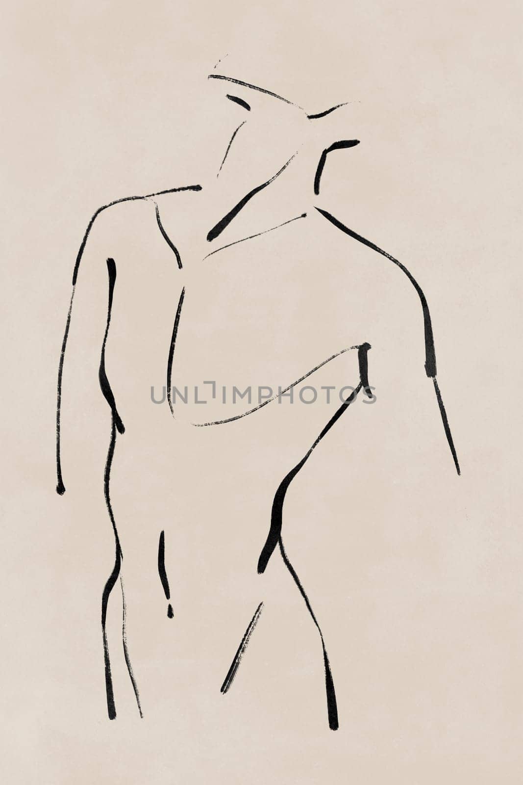 Printable wall art poster print. Hand drawn minimalism design for scandinavian interior.