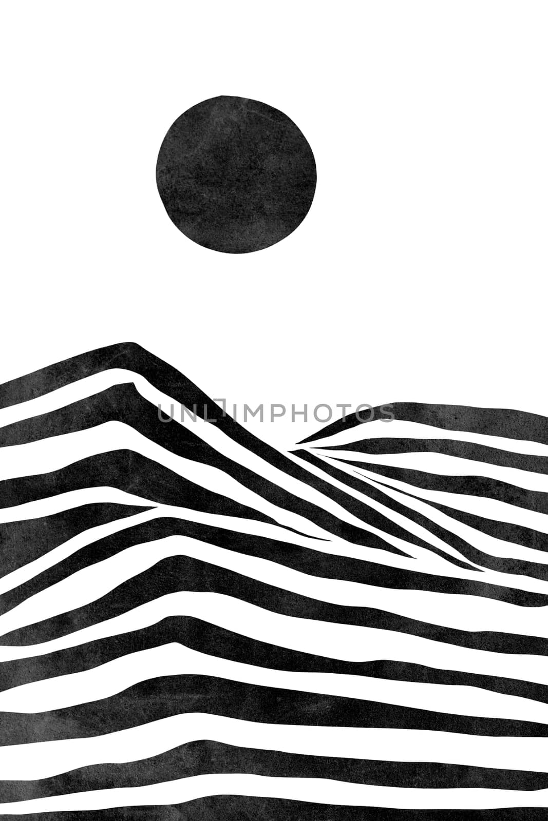 Printable wall art poster print. Hand drawn minimalism design for scandinavian interior.