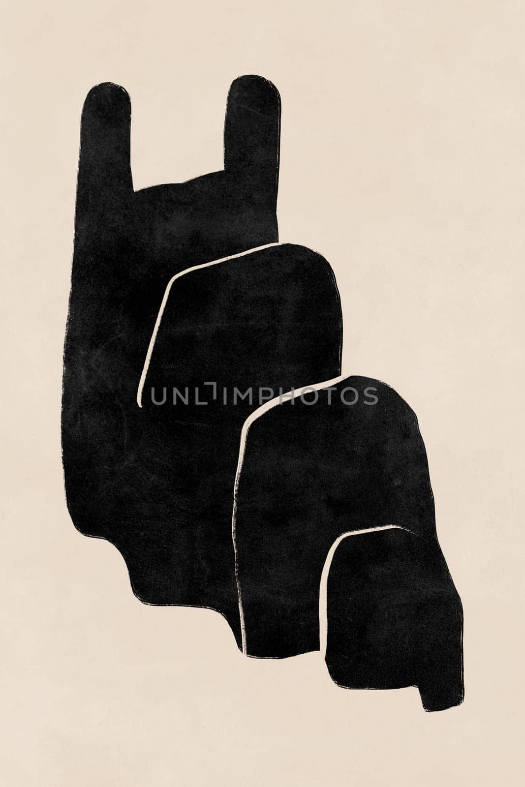 Printable wall art poster print. Hand drawn minimalism design for scandinavian interior.