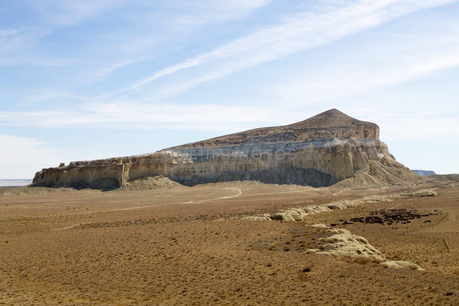 Airakty Shomanai mountains landscape, Mangystau region, Kazakhstan. Central asia travel