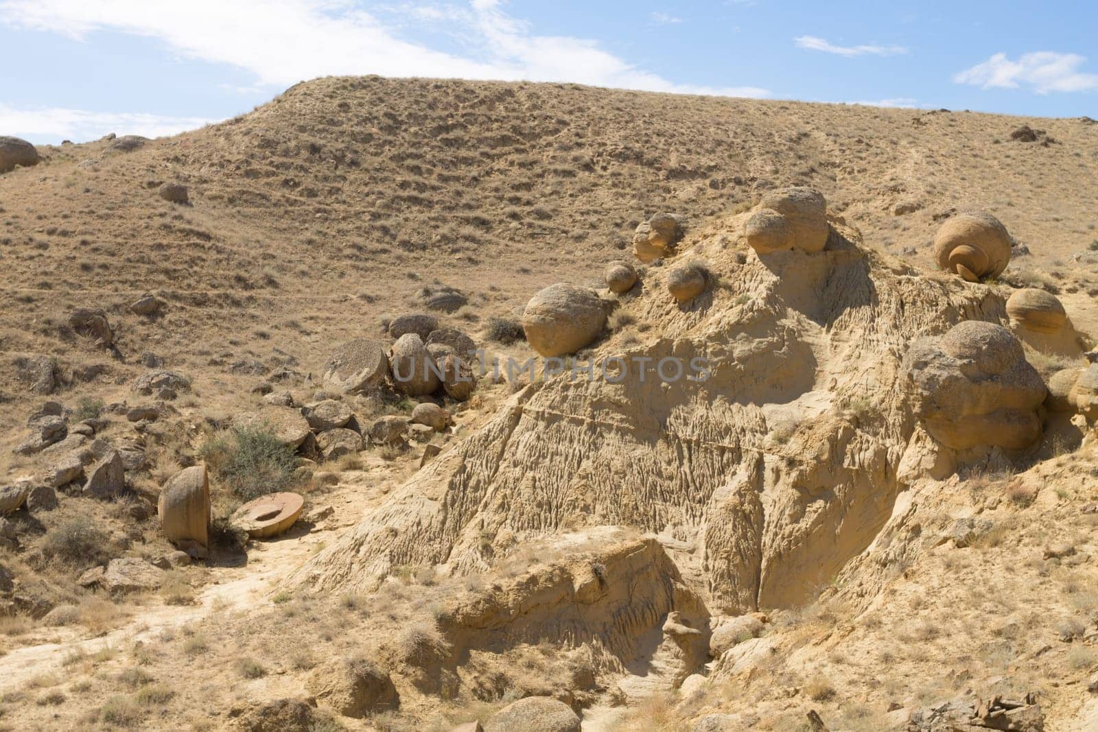 Valley of the spheres, Torysh, Mangystau region, Kazakhstan. Torysh geomorphosite
