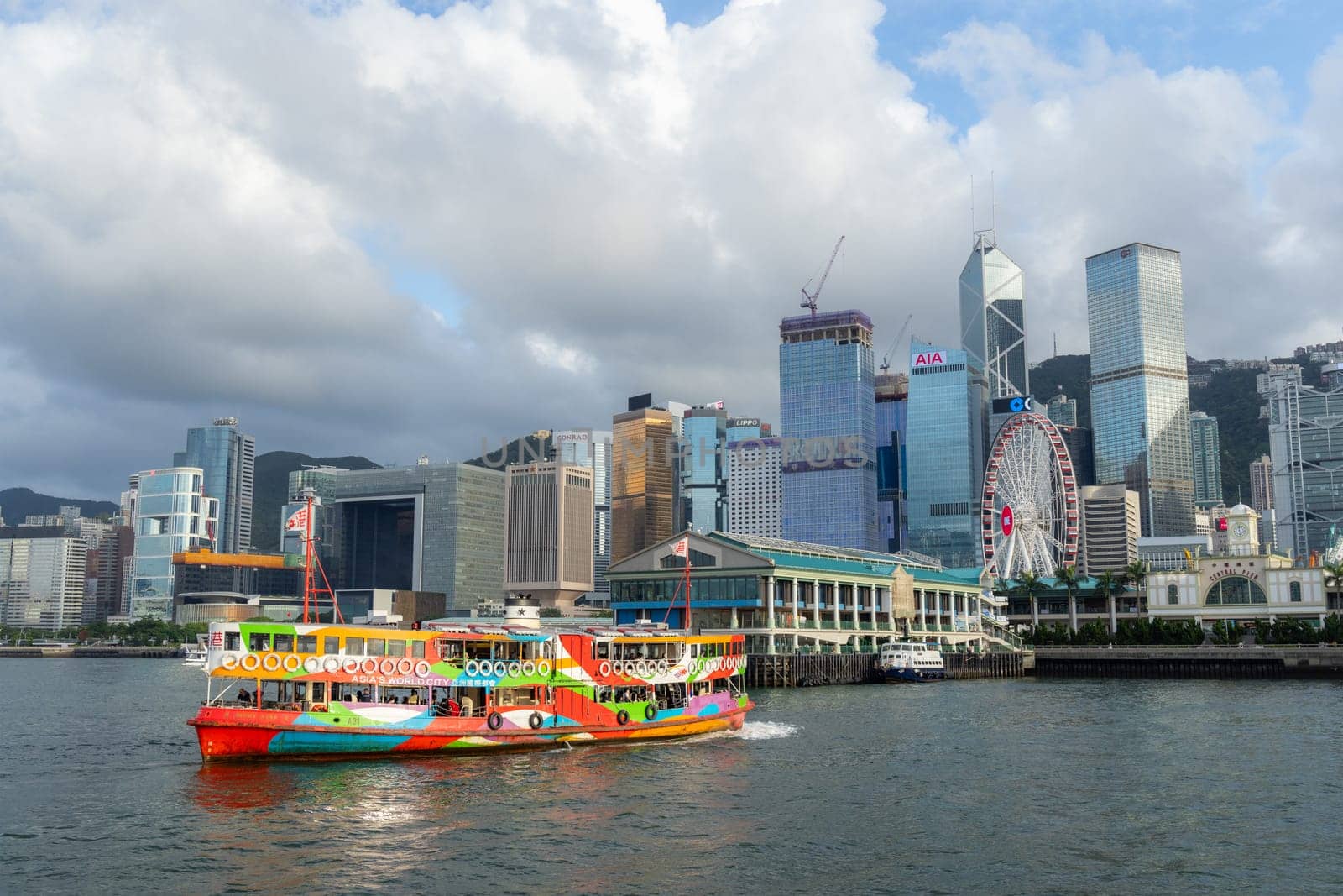 Hong Kong 21 June 2023: Hong Kong Victoria harbor