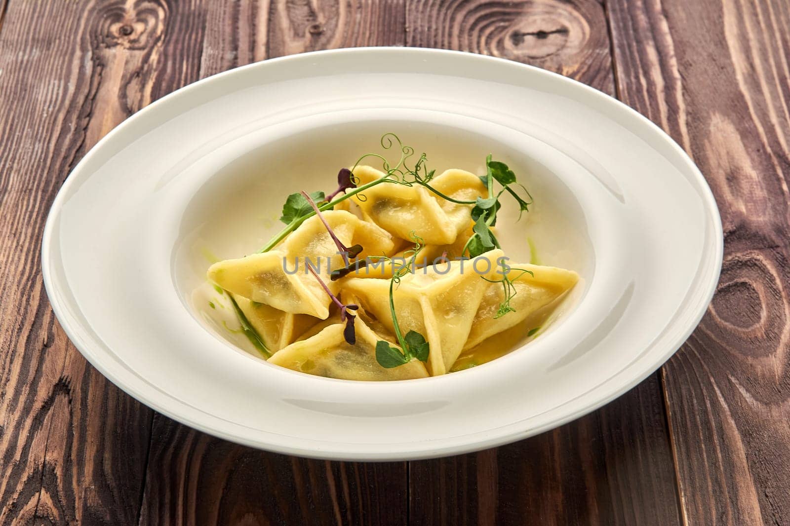delicious dumplings in a deep dish. High quality photo
