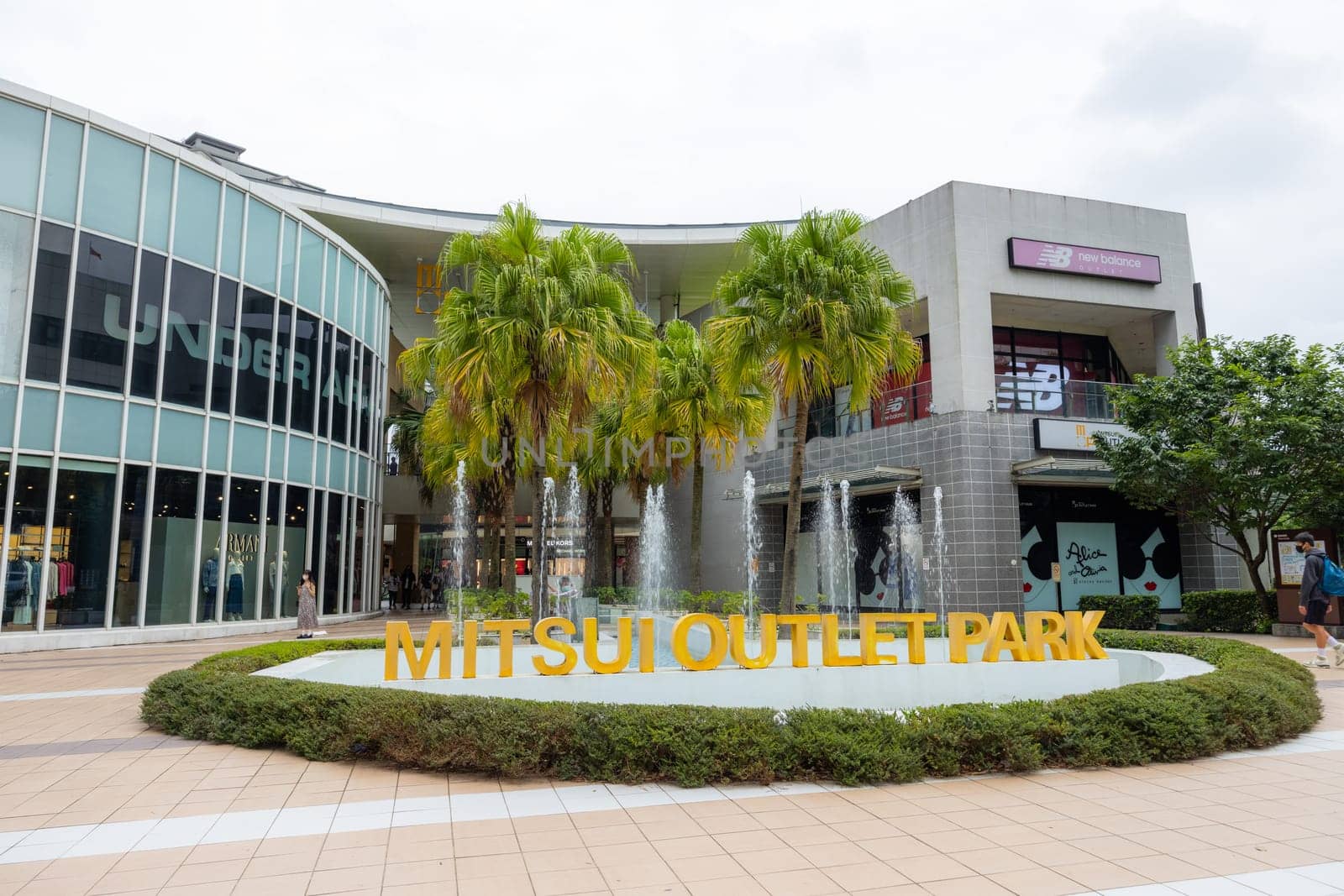 New Taipei, Taiwan 10 June 2023: Mitsui Outlet Park Linkou at night