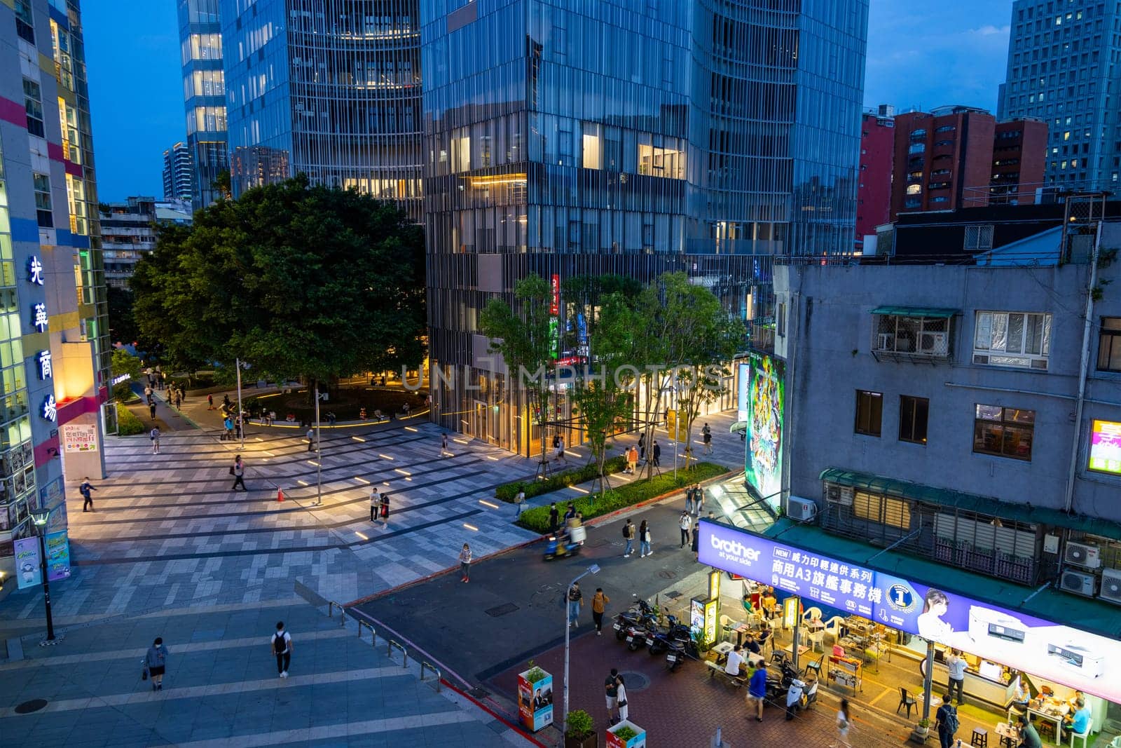 Taiwan 06 June 2023: Taipei City downtown at night