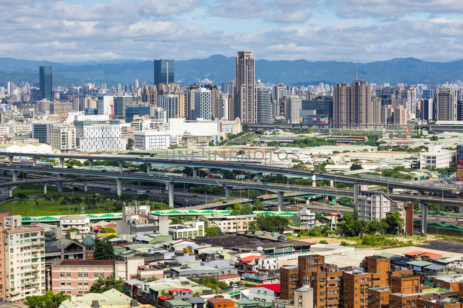 Taipei, Taiwan 02 May 2023: City skyline in Taipei city