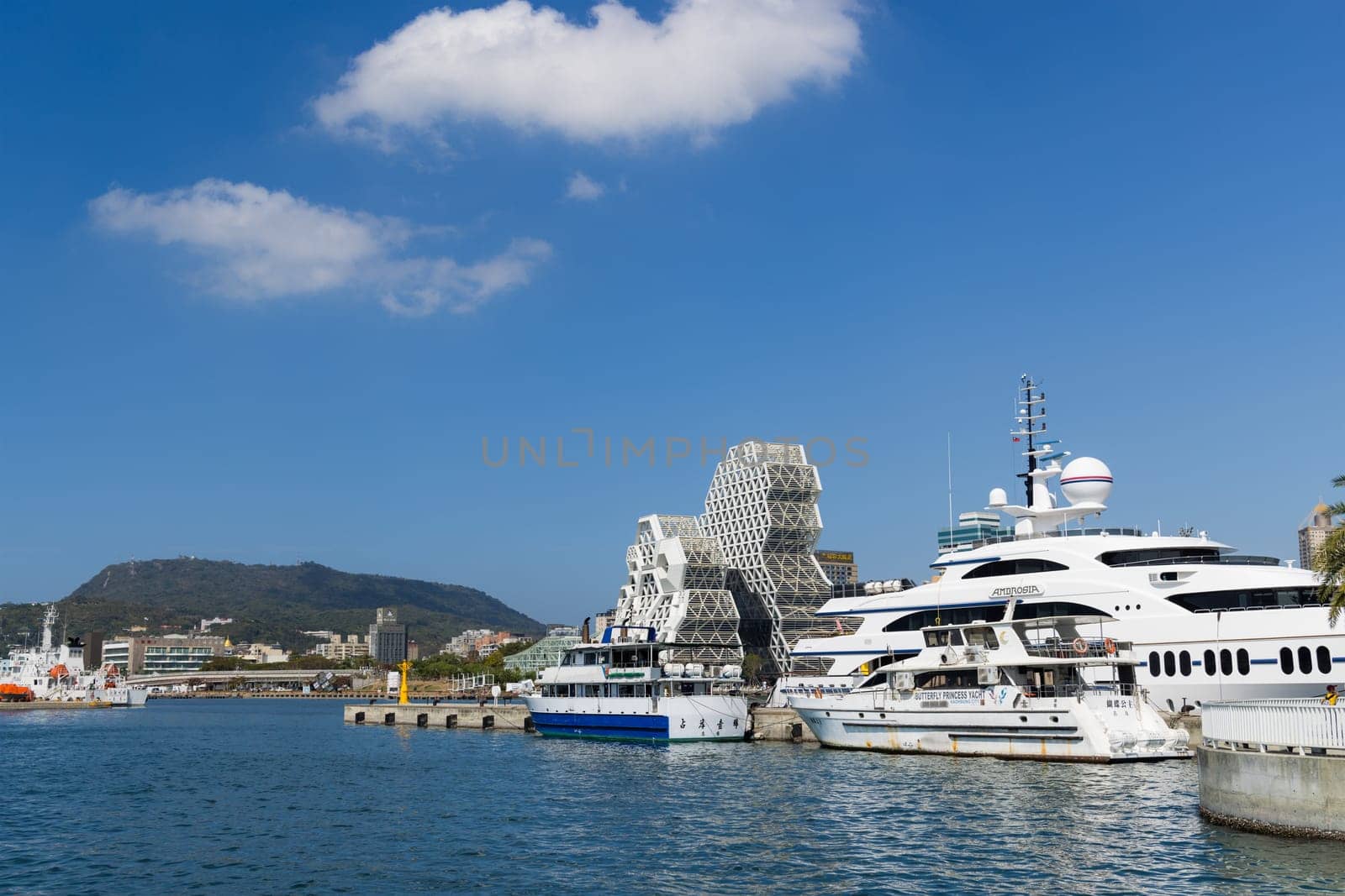 Taiwan, 01 February 2024: Kaohsiung bay landmark