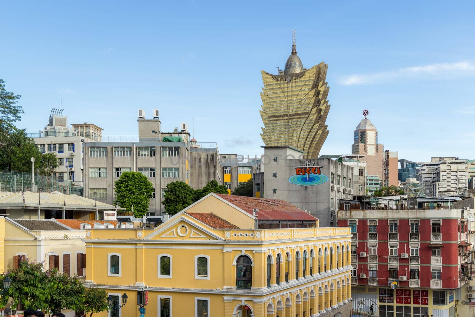 Macau 28 June 2023: Beautiful cityscape of Macau downtown city skyline