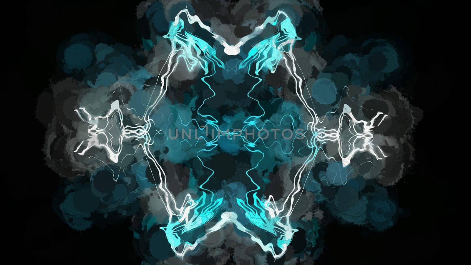 Digital Illustration Background Abstract Pattern Blue Yellow
