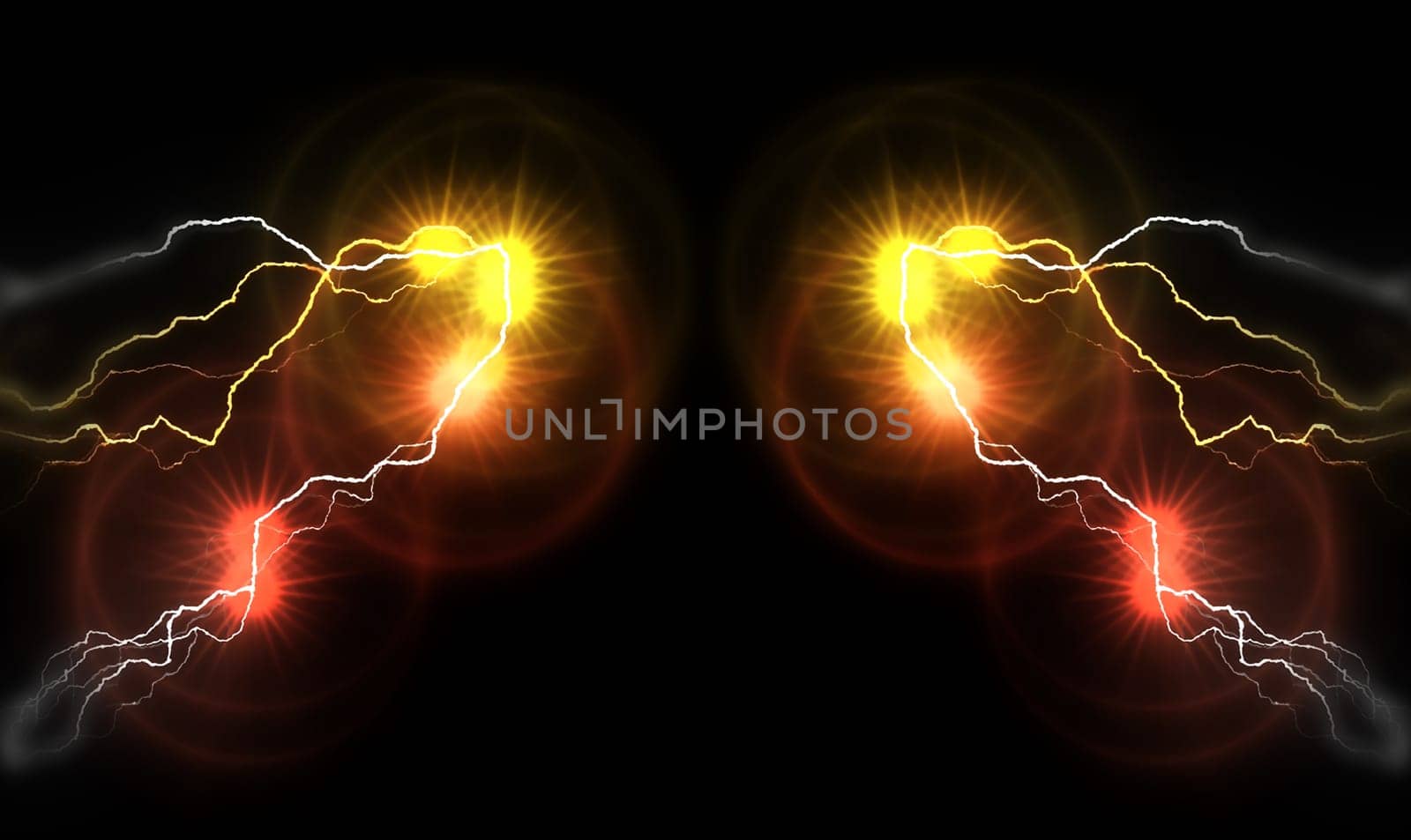 Digital Rendering christmas Lightning Strike Electric Background