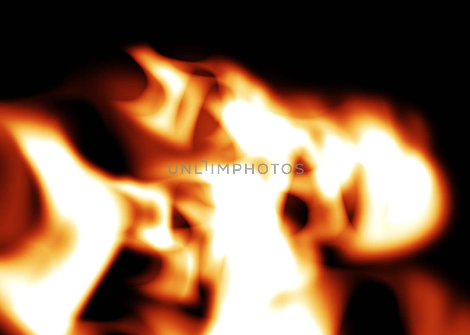 Digital Rendering Realistic Fire Burning Background
