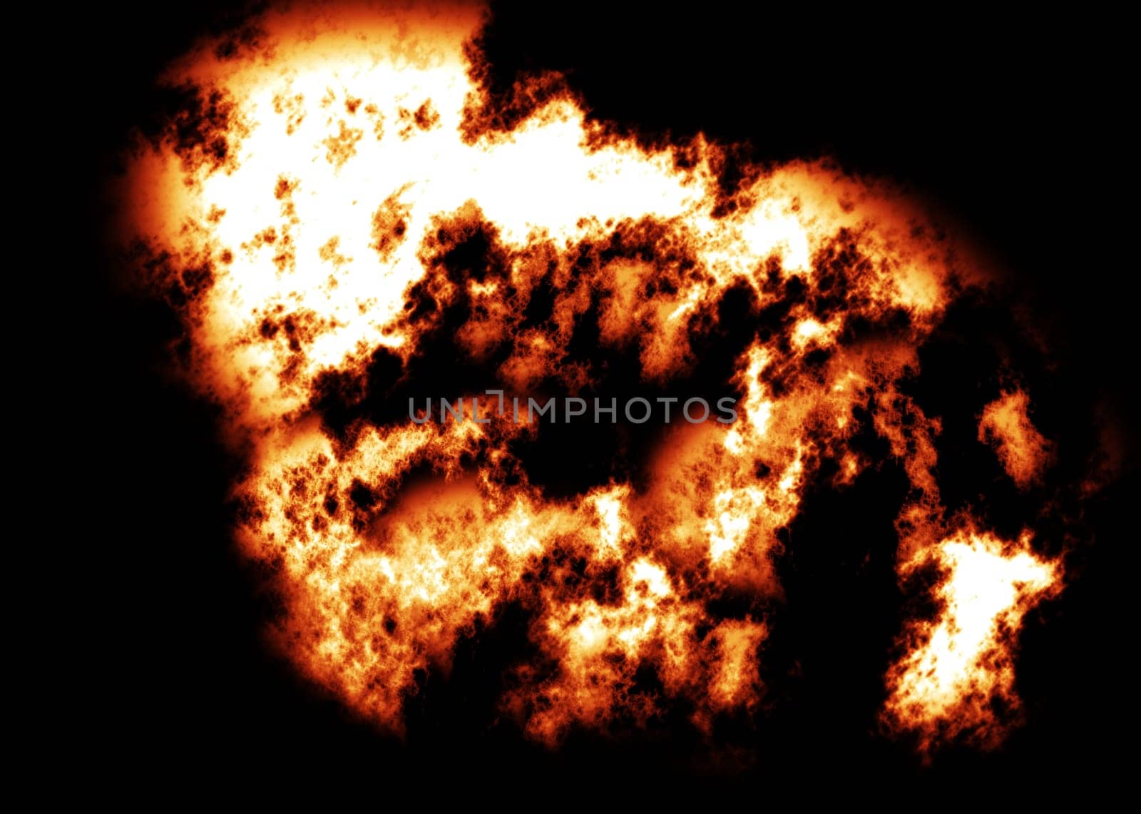 Digital Rendering Bright Orange Fire Background
