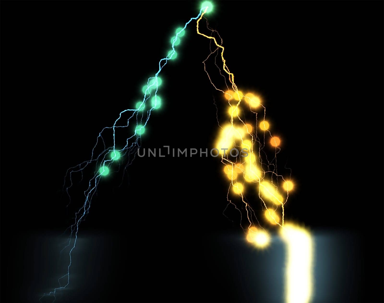 Digital Rendering Christmas Lights Electric Background
