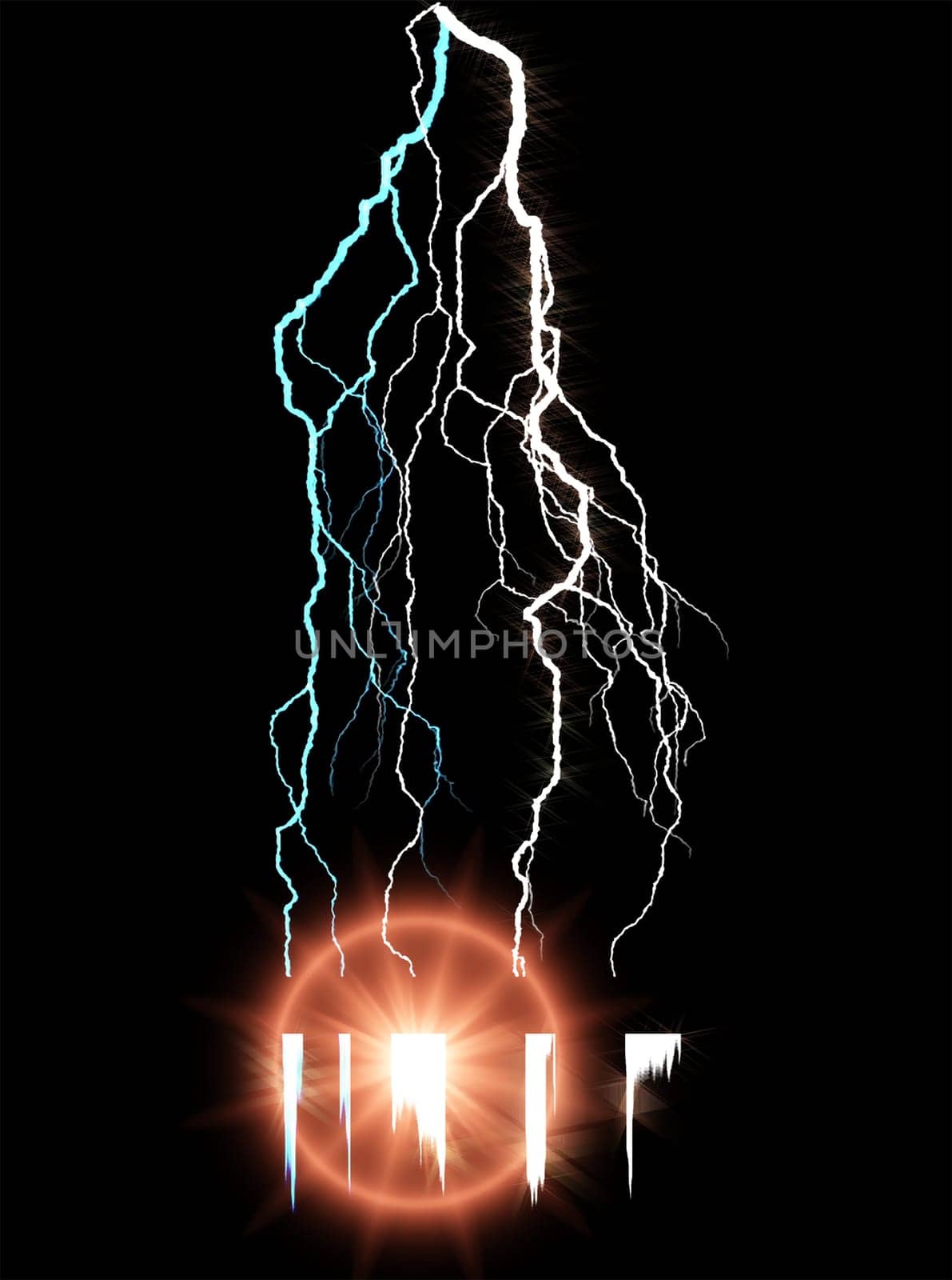 Digital Rendering Christmas Lights Electric Background