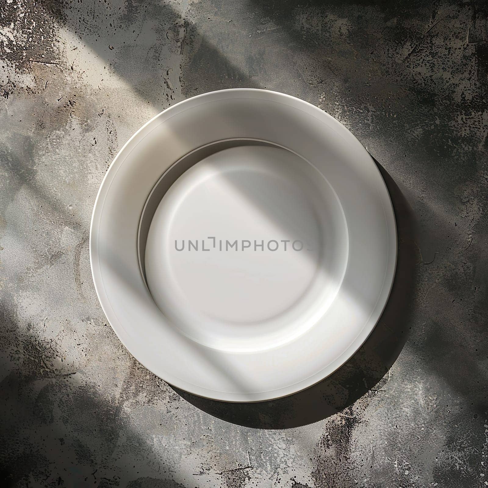 A white empty plate generated by artificial intelligence