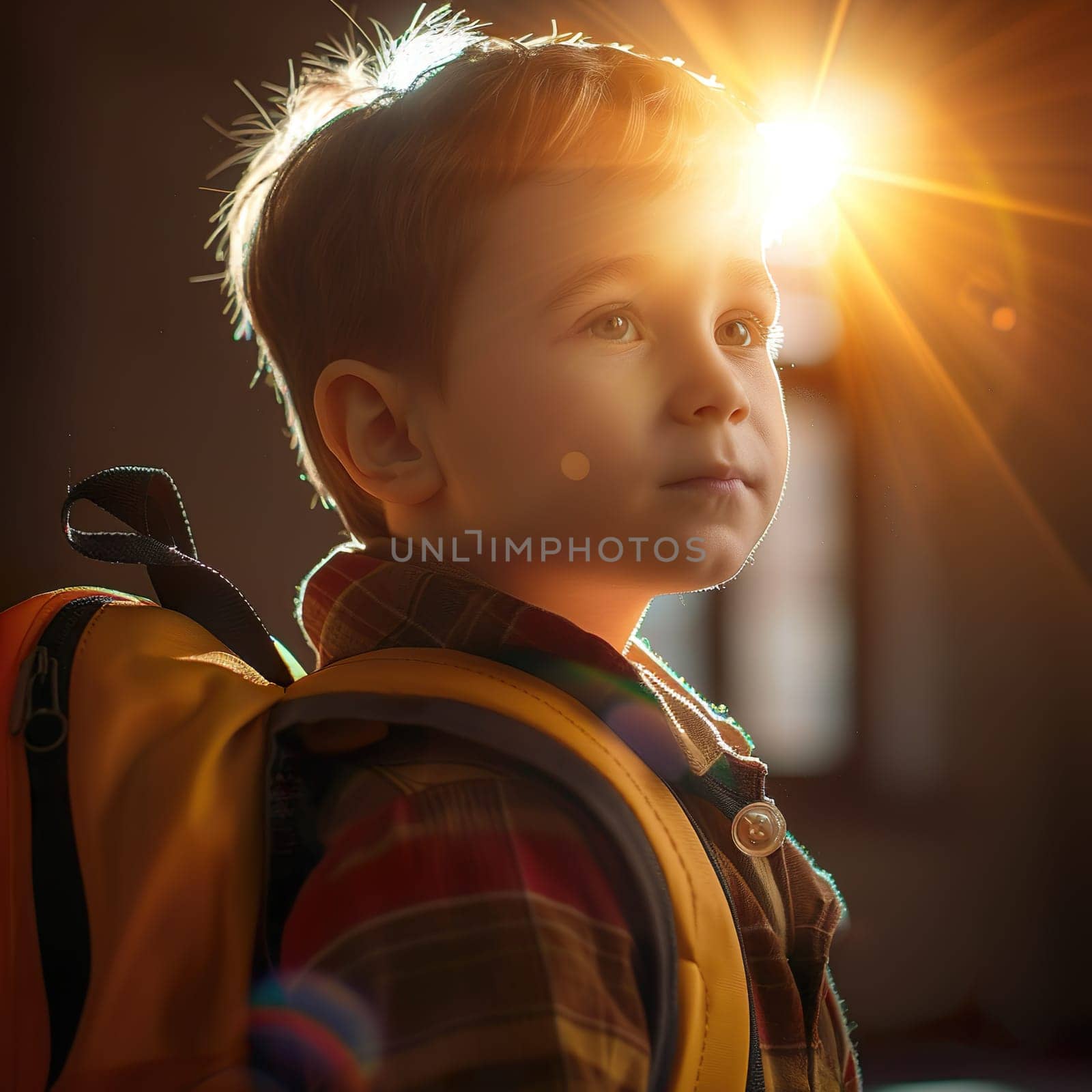Portrait of a schoolboy generated by artificial intelligence