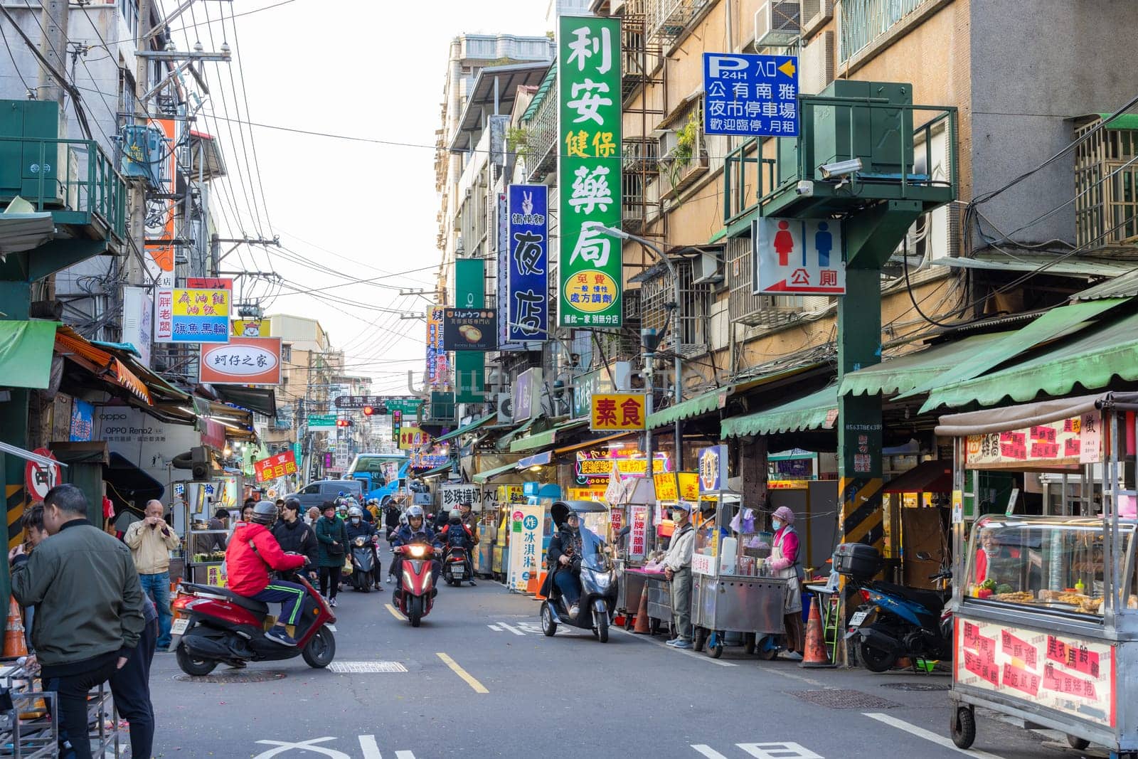 Taipei, Taiwan 20 March 2024: Nanya Night Market in Taiwan