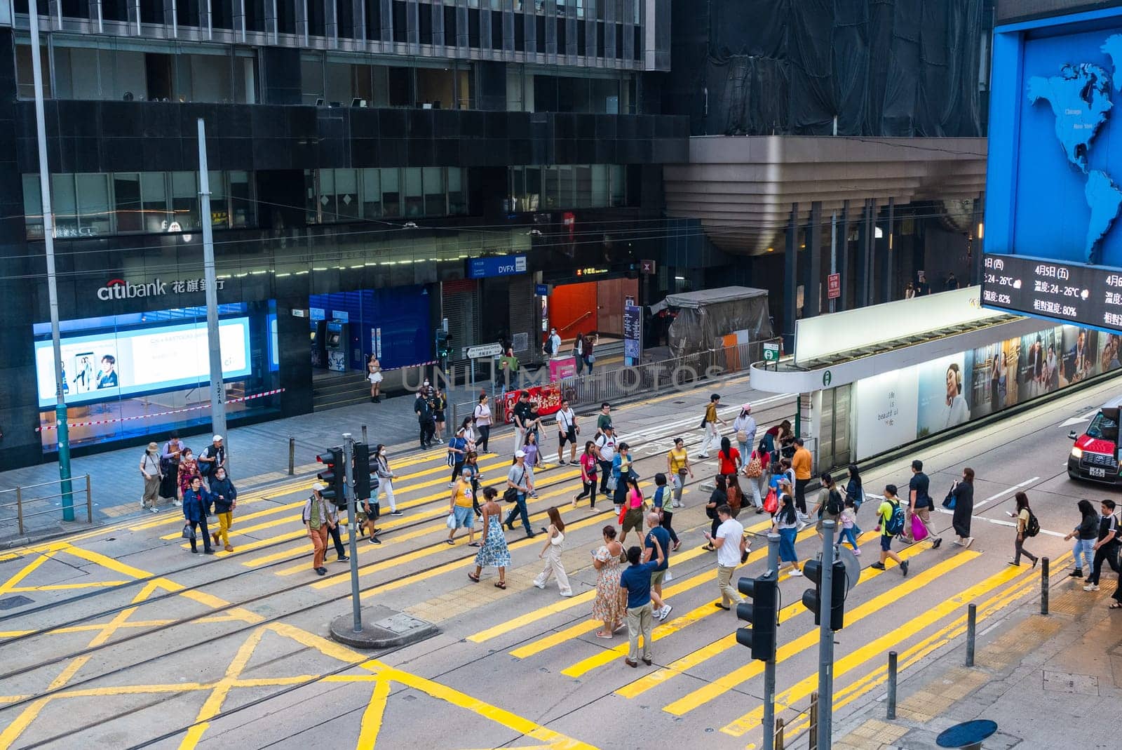 Hong Kong 01 April 2024: Central business district in Hong Kong city