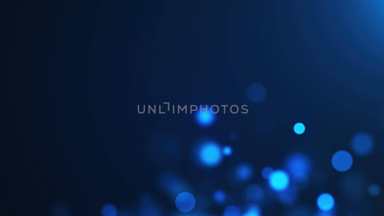 Blue bokeh particles. Computer generated 3d render